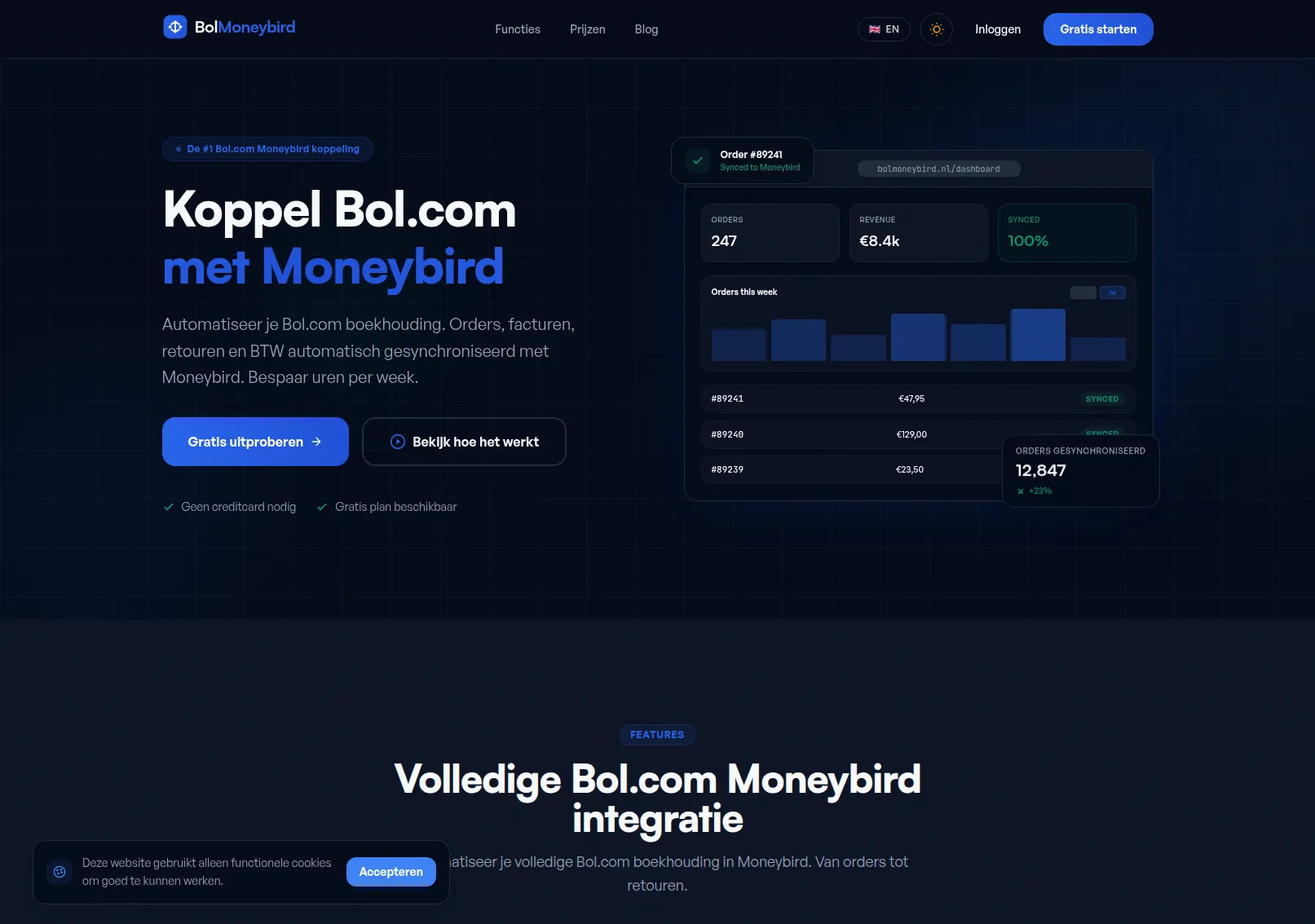 BolMoneybird Screenshot — Dark